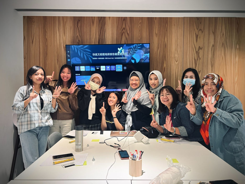 Me with female participants of a focus group discussion, sharing insights on career aspirations and challenges.